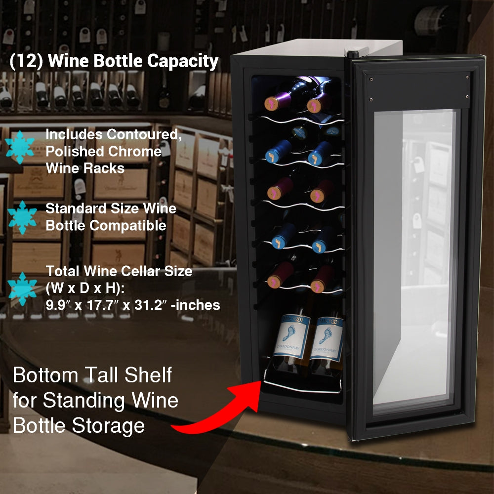 Smart Wine Cooler Refrigerator - Thumbnail 4