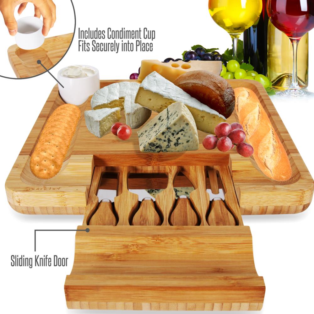 Bamboo Cheese Board & Cutlery Set - Thumbnail 4