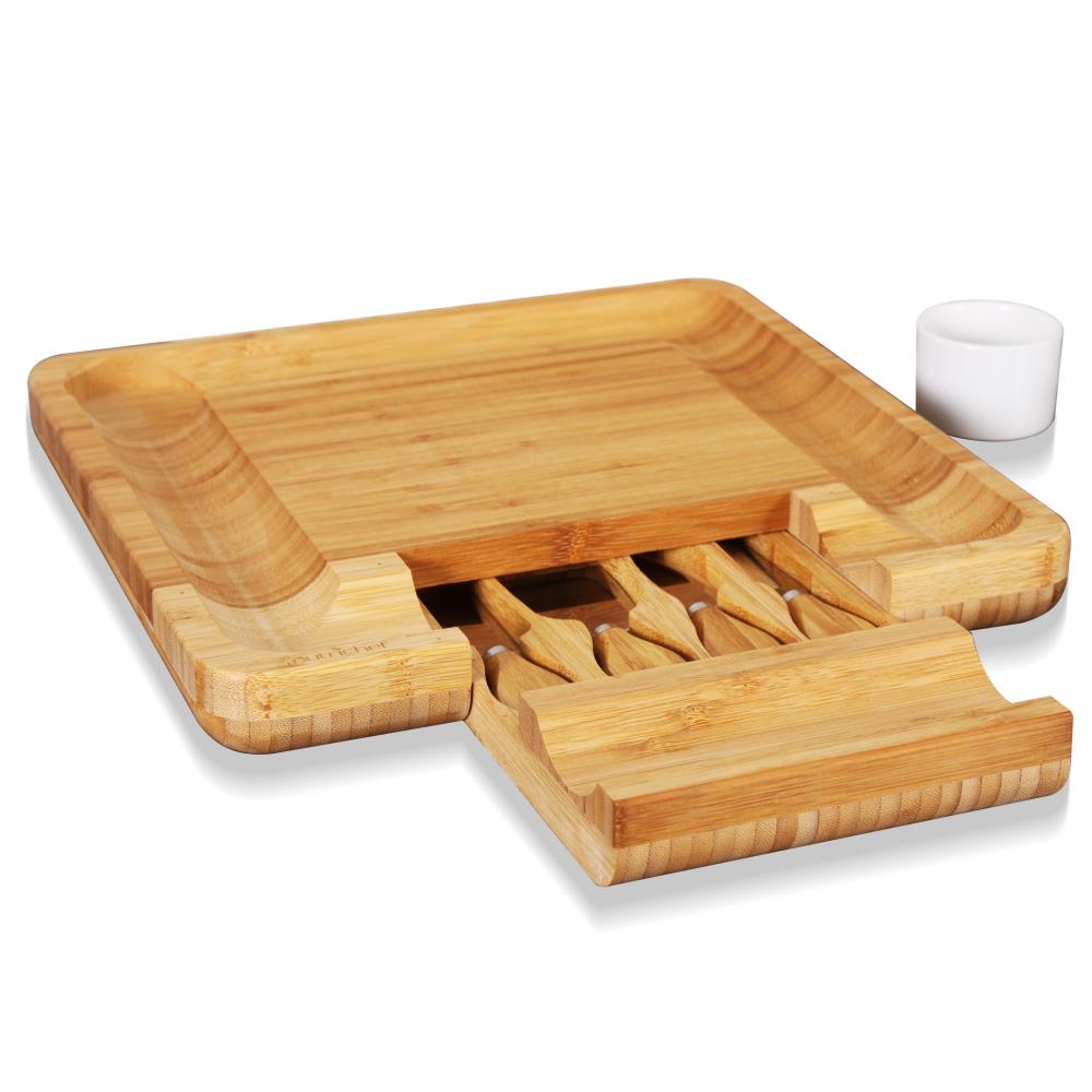 Bamboo Cheese Board & Cutlery Set - Thumbnail 2