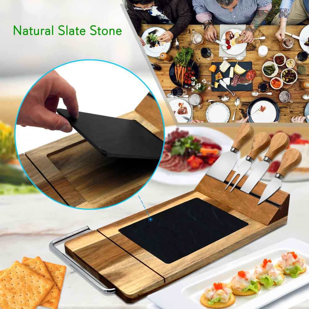 product image number 4 for NutriChef Cheese Board Serving & Cutting Set