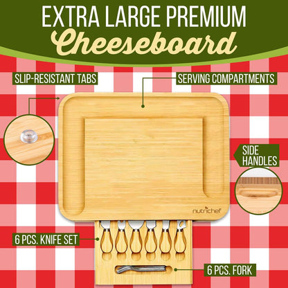 product image number 2 for Pyle Cheese Board Serving & Cutting Set