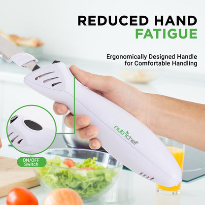 Electric Carving Knife Set - Effortless Slicing, Stainless Blades, Wood Stand