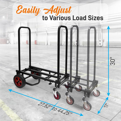 Adjustable 8-in-1 Cart, 300 lb Capacity, Powder Coated Steel, Foldable
