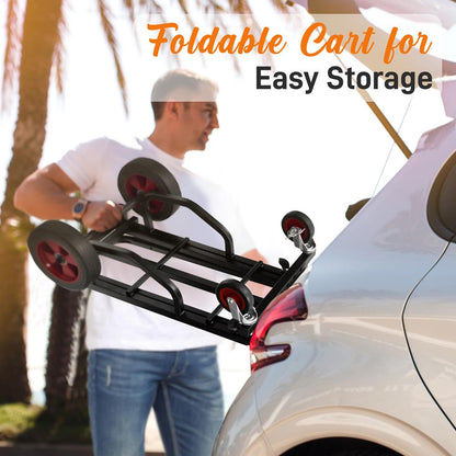 Adjustable 8-in-1 Cart, 300 lb Capacity, Powder Coated Steel, Foldable