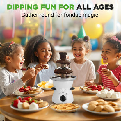 3-Tier Chocolate Fondue Fountain, 16oz Stainless Steel, Easy Clean