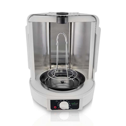 Vertical Rotisserie Oven - Fat-Reducing Dual Heating - White