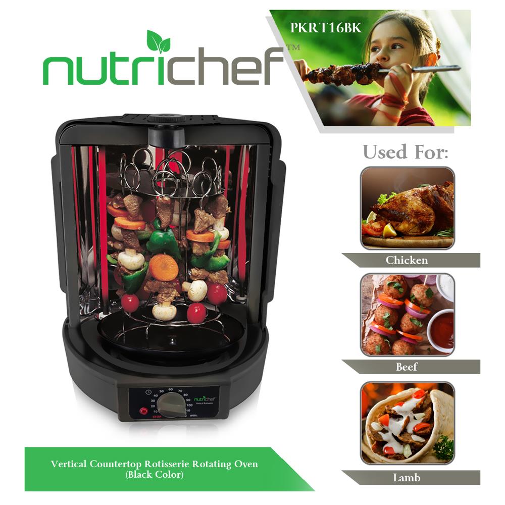 Vertical Rotisserie Oven, Fat-Reducing, Dual Heating, See-Through