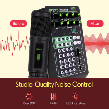 Portable Sound Card & Mic Set - Pro Audio, Noise Reduction, Metal Housing