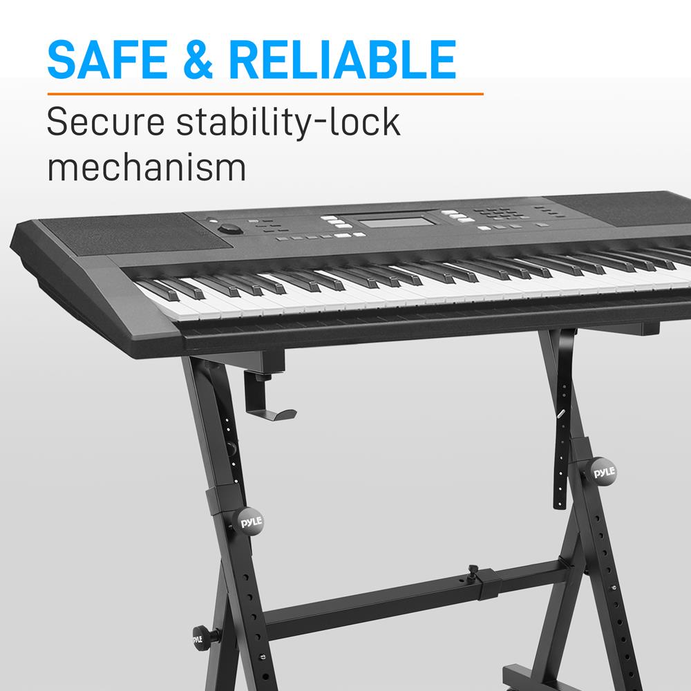 Keyboard Stand, Max Stability, Steel Construction, Adjustable