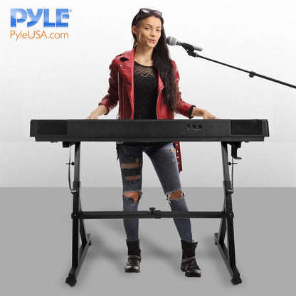 product image number 6 for Pyle Keyboard Stand With Wheels
