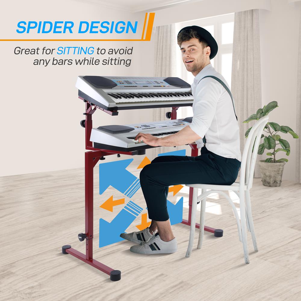 Musical Keyboard Stack Rack Keyboard Stand And Stool Set Piano Keyboard Stand Second Tier Stacking ...