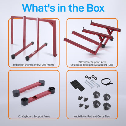 product image number 6 for Pyle Keyboard Stand With 2Nd Tier
