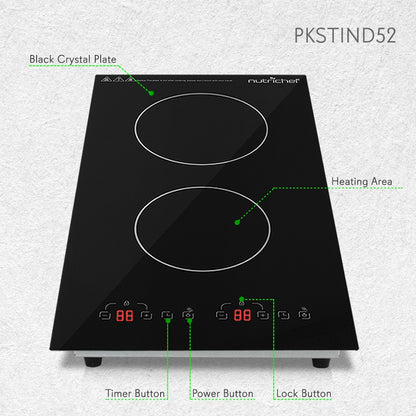 product image number 3 for NutriChef Double Burner Induction Cooktop