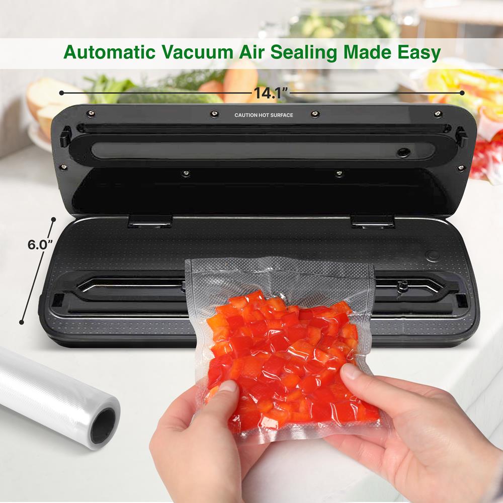 Food Vacuum Sealer - Extend Shelf Life, High Suction, Silver