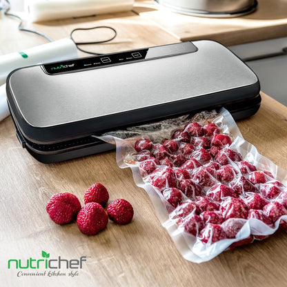 Food Vacuum Sealer, Extends Shelf Life, Stainless Steel, LED Touch Controls