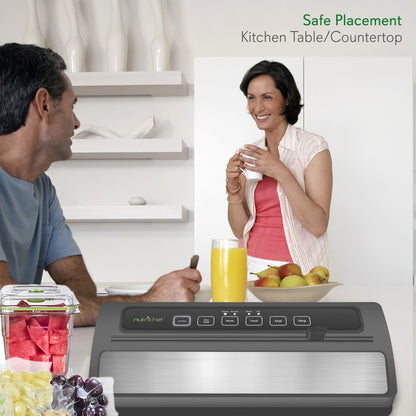 Food Vacuum Sealer, Extends Shelf Life, Stainless Steel & ABS, 110W