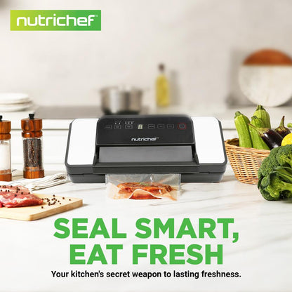 Vacuum Sealer for Food Freshness, Dual Seal, Built-in Cutter, High Suction