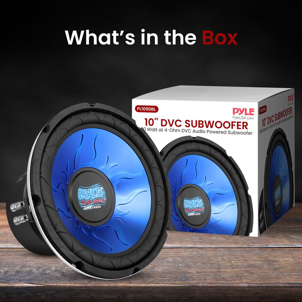 Car Subwoofer 1000W Power Dual Voice Coil Blue Injection Molded