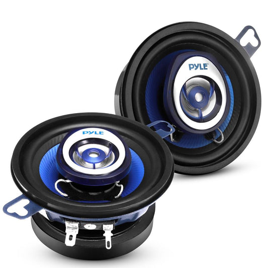 Car Stereo Speakers 120W Low Distortion Blue Poly Cone 3.5" Pair