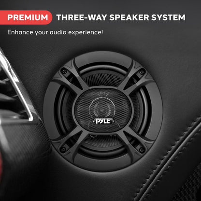 3-Way Car Stereo Speakers 300W Low Distortion 6.5" Triaxial Pair