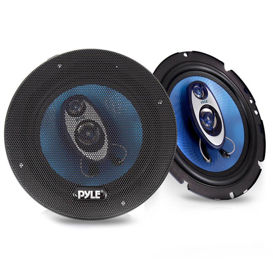 6.5" 360W Car Speakers, Butyl Rubber, Blue Poly Cone