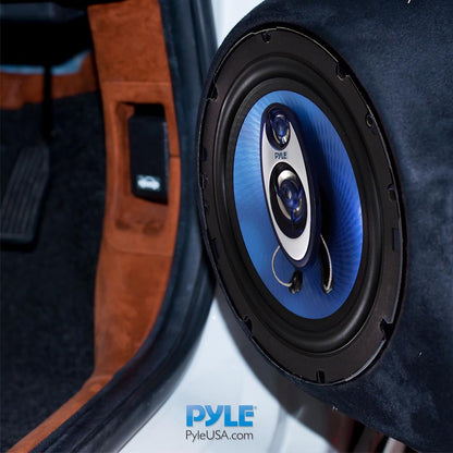 6.5" 360W Car Speakers, Butyl Rubber, Blue Poly Cone