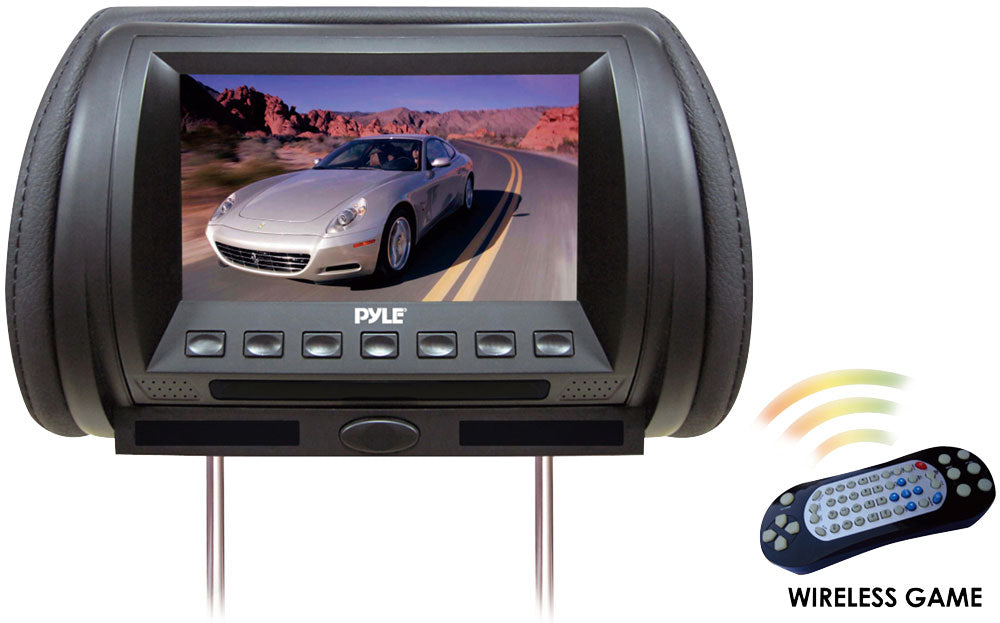 product image number 1 for Pyle Adjustable Hideaway Headrest 7'' Tft Vid