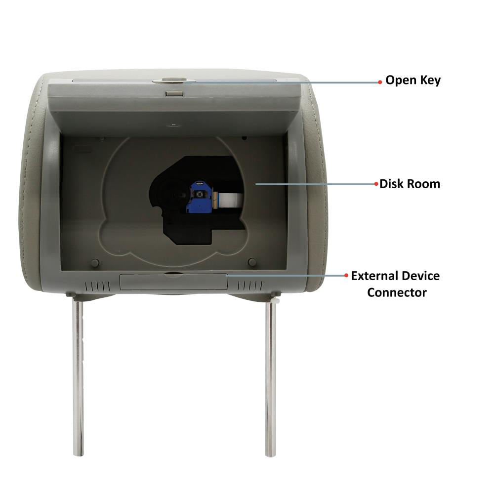 product image number 6 for Pyle 7'' Car Headrest Video Display Monitor