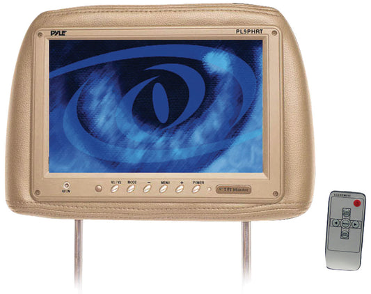 product image number 1 for Pyle Pair Of Tan Headrest W/Built-In 9'' Tft-