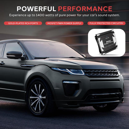 2 Channel Car Amplifier 1400W High Power MOSFET Audio Sound