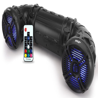 Waterproof Marine Bluetooth Powered Speakers, Amplified Sound System, Built-In Programmable Multi-Color Led Lights, 6.5'' Speakers, 800 Watt (For Marine Watercraft, Off-Road Vehicles, Atv, Utv, Golf Cart)