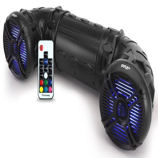 Waterproof Marine Bluetooth Powered Speakers, Amplified Sound System, Built-In Programmable Multi-Color Led Lights, 6.5'' Speakers, 800 Watt (For Marine Watercraft, Off-Road Vehicles, Atv, Utv, Golf Cart)