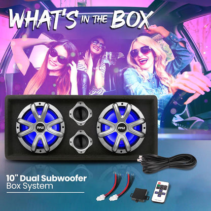 product image number 2 for Pyle Active Dual Bass Subwoofer Box System