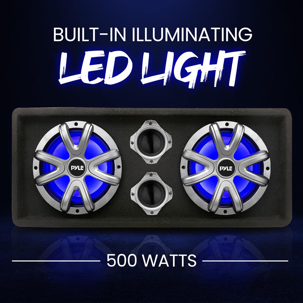 product image number 6 for Pyle Active Dual Bass Subwoofer Box System