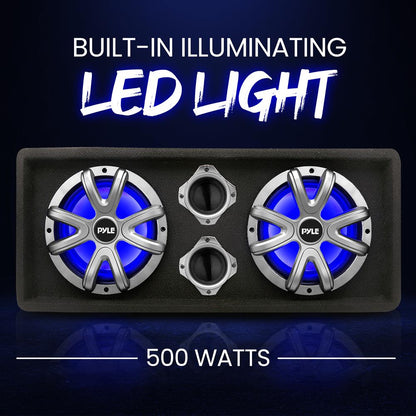 product image number 6 for Pyle Active Dual Bass Subwoofer Box System