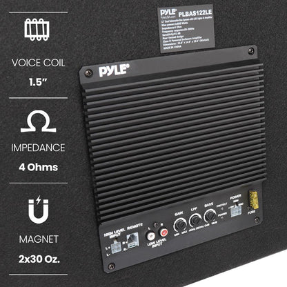 product image number 4 for Pyle Active Dual Bass Subwoofer Box System