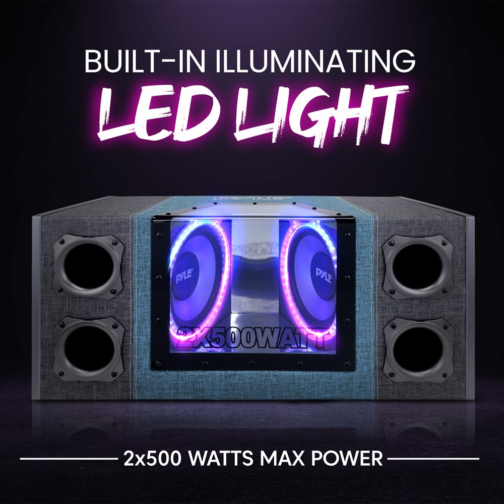 product image number 5 for Pyle Dual Subwoofer Box System