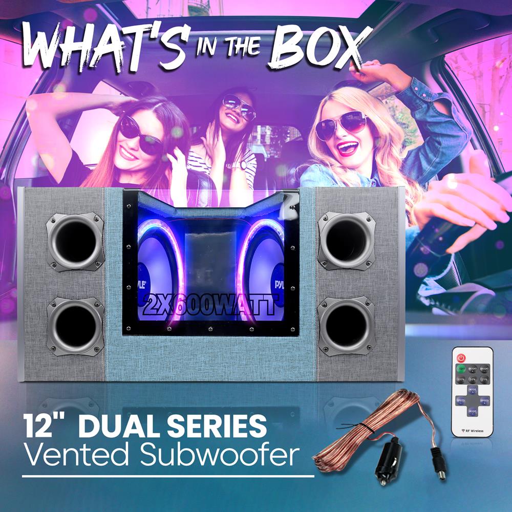 product image number 2 for Pyle Dual Subwoofer Box System