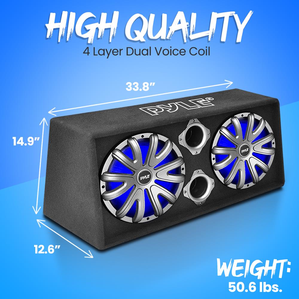 product image number 3 for Pyle Dual Subwoofer Box System