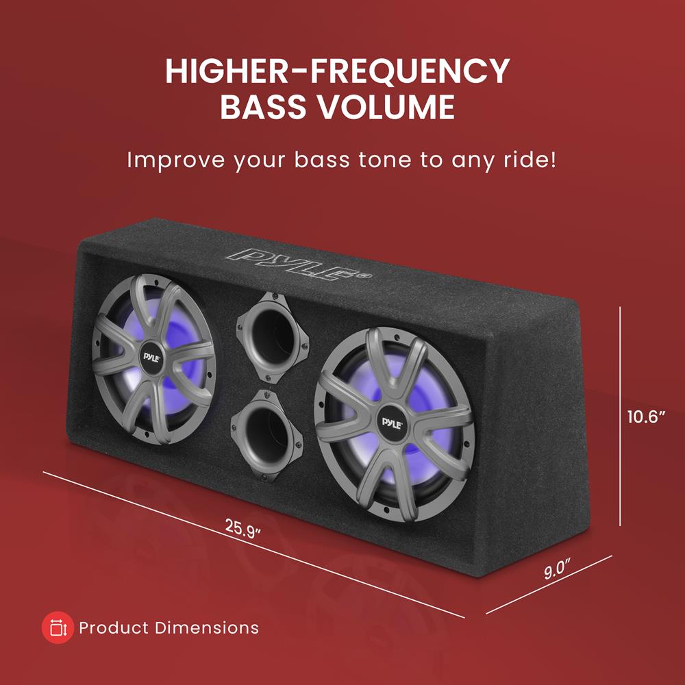 product image number 2 for Pyle Dual Subwoofer Box System