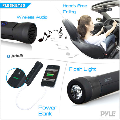 Waterproof Bluetooth Bike Speaker, Power Bank, Flashlight, Orange