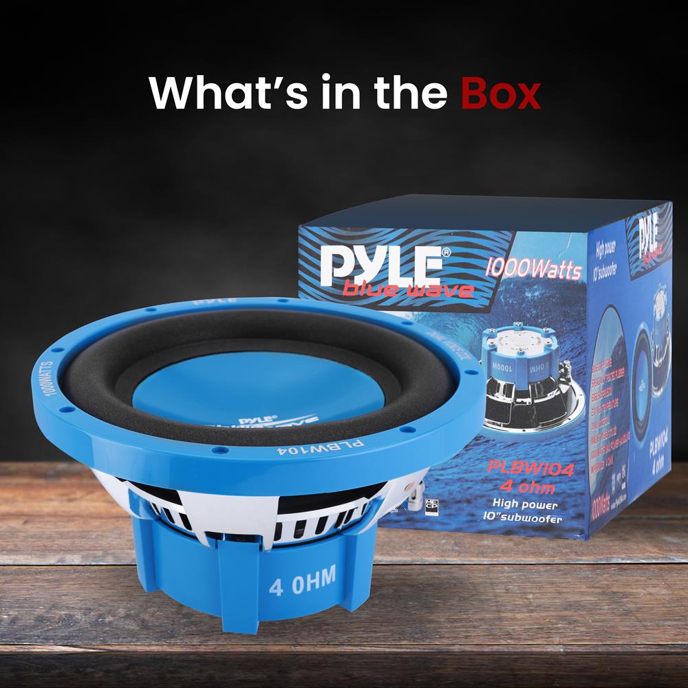 product image number 3 for Pyle 10'' Car Subwoofer 1000 Watt Dvc