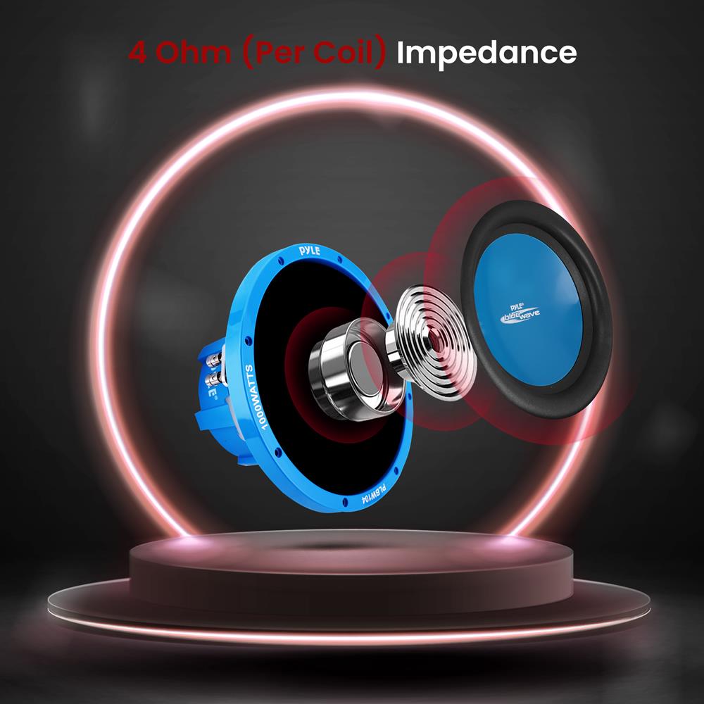 product image number 4 for Pyle 10'' Car Subwoofer 1000 Watt Dvc