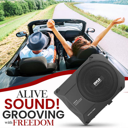 10" 900W Low-Profile Car Subwoofer System, Slim Design, Underseat Install