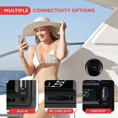 Marine Bluetooth Mp3 Stereo Speaker Kit