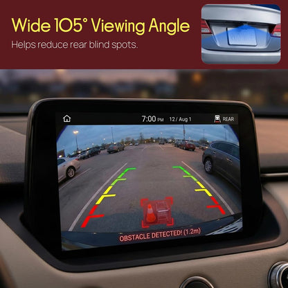 Pyle Car Backup Camera With 12-Led Standard Definition Waterproof Rear View Camera, 105° Wide-Angle Reverse Camera With Multiple Mounting Brackets For Cars, Suvs, Trucks & Rvs (Black)