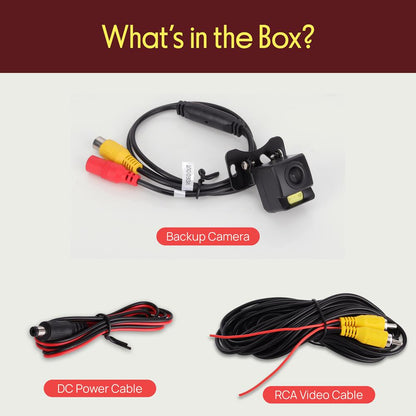 Rear View Backup Camera - Night Vision, 170° Lens, Waterproof