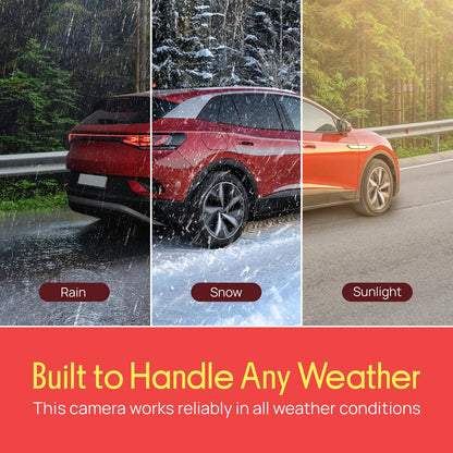 Rear View Backup Camera - Night Vision, 170° Lens, Waterproof