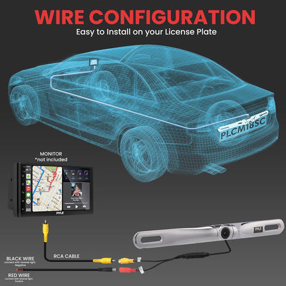 Rearview Backup Camera, Waterproof, 170° Wide-Angle, Chrome