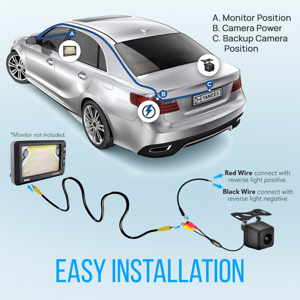 product image number 5 for Pyle Compact Car Rear-View Backup Camera